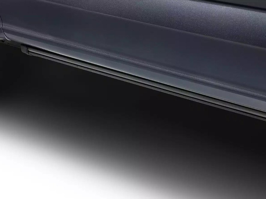 Amp Research Running Board, Powerstep™ Vision, Textured Powder Coated, Matte Black, Cast Aluminum, With Remote Operated LED Light System – 96140-01A