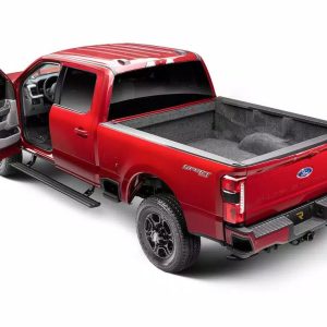 Amp Research Running Board, Powerstep™ Vision, Textured Powder Coated, Matte Black, Cast Aluminum, With Remote Operated LED Light System – 96242-01A