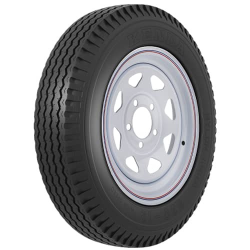 Americana Tire, Loadstar K353, ST530 X 12, Trailer, Black Sidewall, Tubeless, Non Directional Tread Design, 1 Year Worry-Free Warranty – 10066