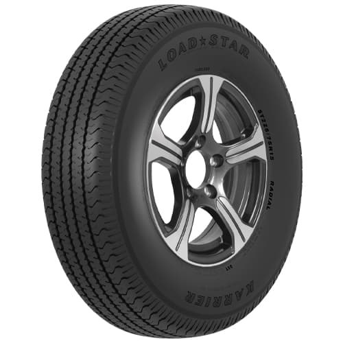 Americana Tire, Karrier KR03, ST225 X 75R15, Trailer, Radial, Black Sidewall, Tubeless, Non Directional Tread Design – 10256