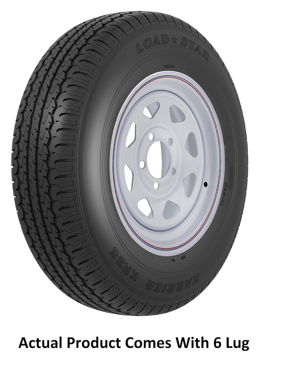 Americana Tire/ Wheel Assembly, KR35, 16 Inch Diameter X 6 Inch Width, 6 X 139.7 Millimeter/ 6 X 5.50 Inch Bolt Pattern, 8 Spoke – 34811