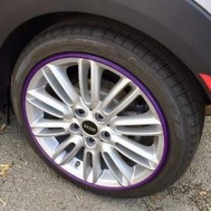 Alloygator Wheel Protector, Inter Profile, For Use with 12 to 19 Inch Diameter Wheels, Purple, Adhesive and Clip Attachment – K4PRPLINT