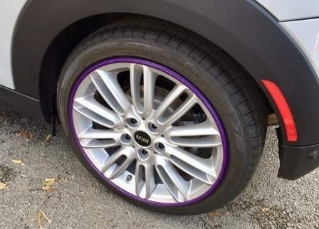 Alloygator Wheel Protector, Inter Profile, For Use with 12 to 19 Inch Diameter Wheels, Purple, Adhesive and Clip Attachment – K4PRPLINT