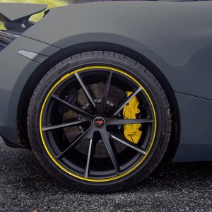 Alloygator Wheel Protector, Exclusive Profile, For Use with 12 to 24 Inch Diameter Wheels, Yellow, Adhesive and Clip Attachment – K4YLLWEXC