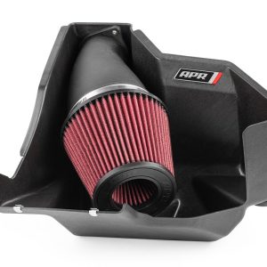 Apr Cold Air Intake, Black Plastic Tube, Red Pleated Cotton Gauze Filter, With Air Box and Filter – CI100054