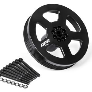 Apr Supercharger Pulley, 57.75 Millimeter Drive Pulley, 187 Millimeter Crank Pulley, Aluminum/ T304 Stainless Steel, Press on, With Belt – MS100184