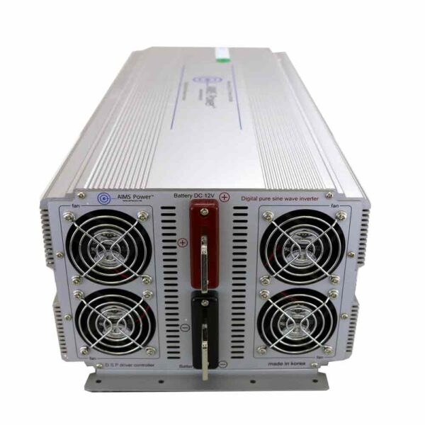Aims Power Power Inverter, Pure Sine Wave, 12 Volt DC to 120 Volt AC, 5000 Watt, 10000 Watt Surge Capacity, 91 Percent Efficiency – PWRIG500012120S