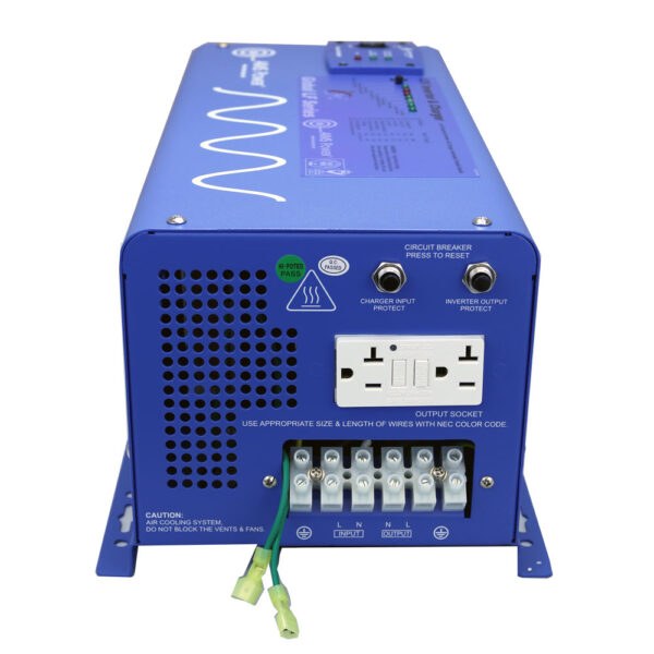 Aims Power Power Inverter/ Battery Charger, Global Lf Series, For 12 Volt Batteries – PICOGLF30W12V120VR