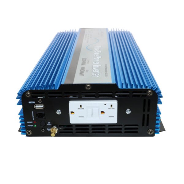 Aims Power Power Inverter, Pure Sine Wave, Inverts 12 Volt DC to 120 Volt AC, 2000 Watt, 4000 Watt Surge Capacity – PWRI200012120S