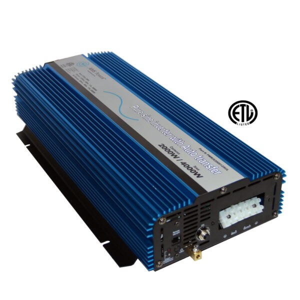 Aims Power Power Inverter, Pure Sine Wave, Inverts 12 Volt DC to 120 Volt AC, 2000 Watt, 4000 Watt Surge Capacity – PWRIX2000SUL