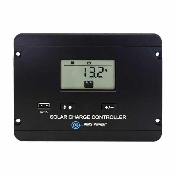 Aims Power Battery Charger Controller, For Use with Solar 12/24 Volt Sealed/ Flooded/ Lithium/ Lead/ Gel/ AGM Batteries – SCC30AFM