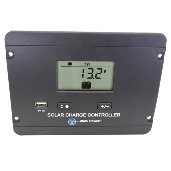 Aims Power Battery Charger Controller, For Use with Solar 12/24 Volt Sealed/ Flooded/ Lithium/ Lead/ Gel/ AGM Batteries – SCC30AFM