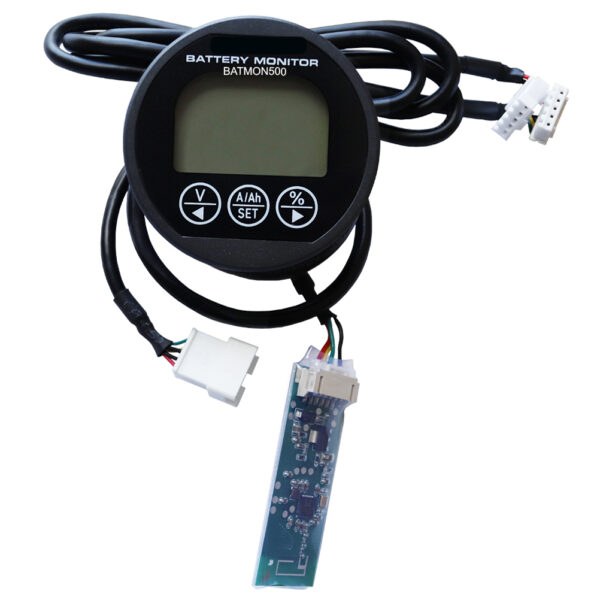Aims Power Battery Monitor, Monitor State of Charge/ Voltage/ Current/ Total Ampere-Hour Capacity, Black – BATMON500