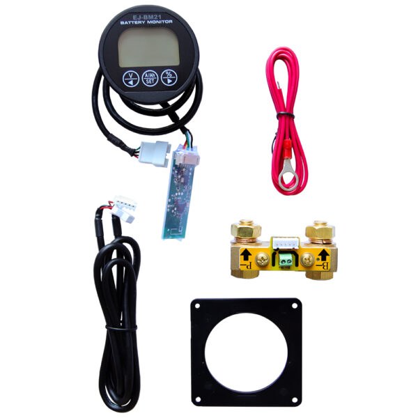 Aims Power Battery Monitor, Monitor State of Charge/ Voltage/ Current/ Total Ampere-Hour Capacity, Black – BATMON500