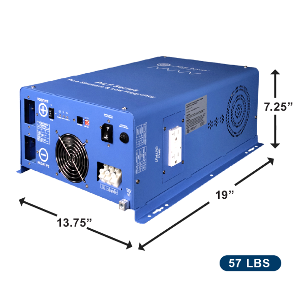 Aims Power Power Inverter, Pilf Series, Low Frequency Pure Sine, Inverts 12 Volt DC to 120/ 240 Volt AC, 3000 Watt – PILF30W12V240VS