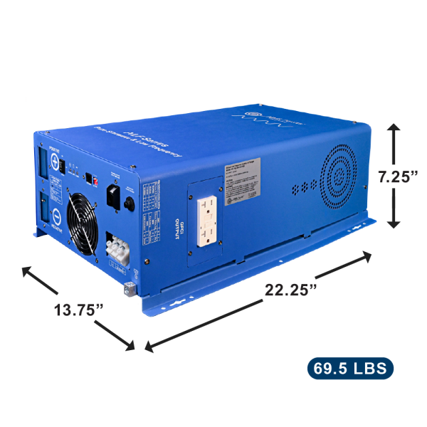 Aims Power Power Inverter, Pilf Series, Low Frequency Pure Sine, Inverts 12 Volt DC to 120 Volt AC, 4000 Watt – PILF40W12V120V