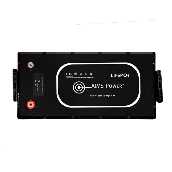 Aims Power Battery, Group 6D, 12.8 Volt, 300 Ampere Hour Capacity, M8 Threaded Stud Top Terminals, Lithium Iron Phosphate Style (LiFePO4) – LFP12V300A