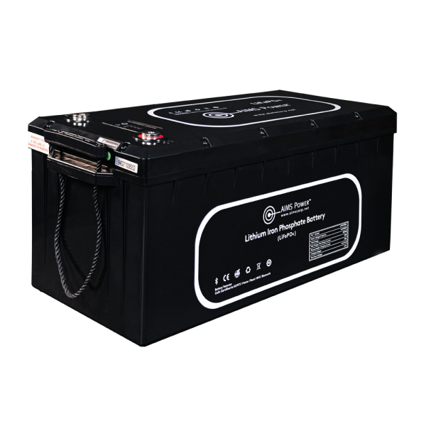 Aims Power Battery, Group 6D, 12.8 Volt, 300 Ampere Hour Capacity, M8 Threaded Stud Top Terminals, Lithium Iron Phosphate Style (LiFePO4) – LFP12V300A
