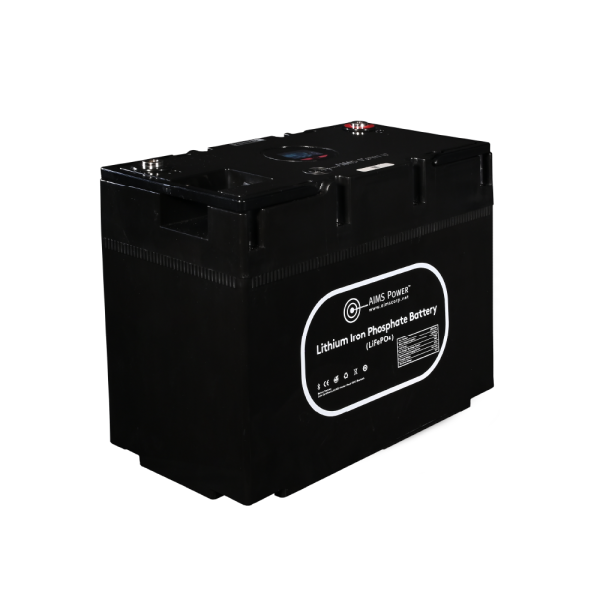 Aims Power Battery, Group 31, 12.8 Volt, 135 Ampere Hour Capacity, M8 Threaded Stud Top Terminals, Lithium Iron Phosphate Style (LiFePO4) – LFP12V135A
