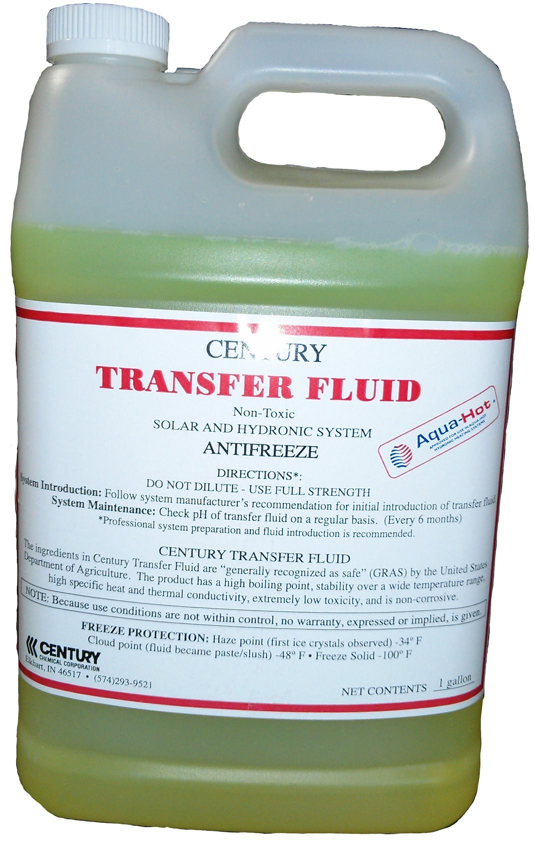 Aqua Hot Heating System Antifreeze, Century, Yellow, For Use IN Boiler/ Solar Heating Systems/ Hydronic – MSX-300-300