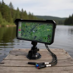 Aqua-Vu Dash Camera, The Captain, Wide Angle Lens, Dual 1080P Camera Resolution, Without G-Sensor, With GPS Tracking, Waterproof – 300-4975
