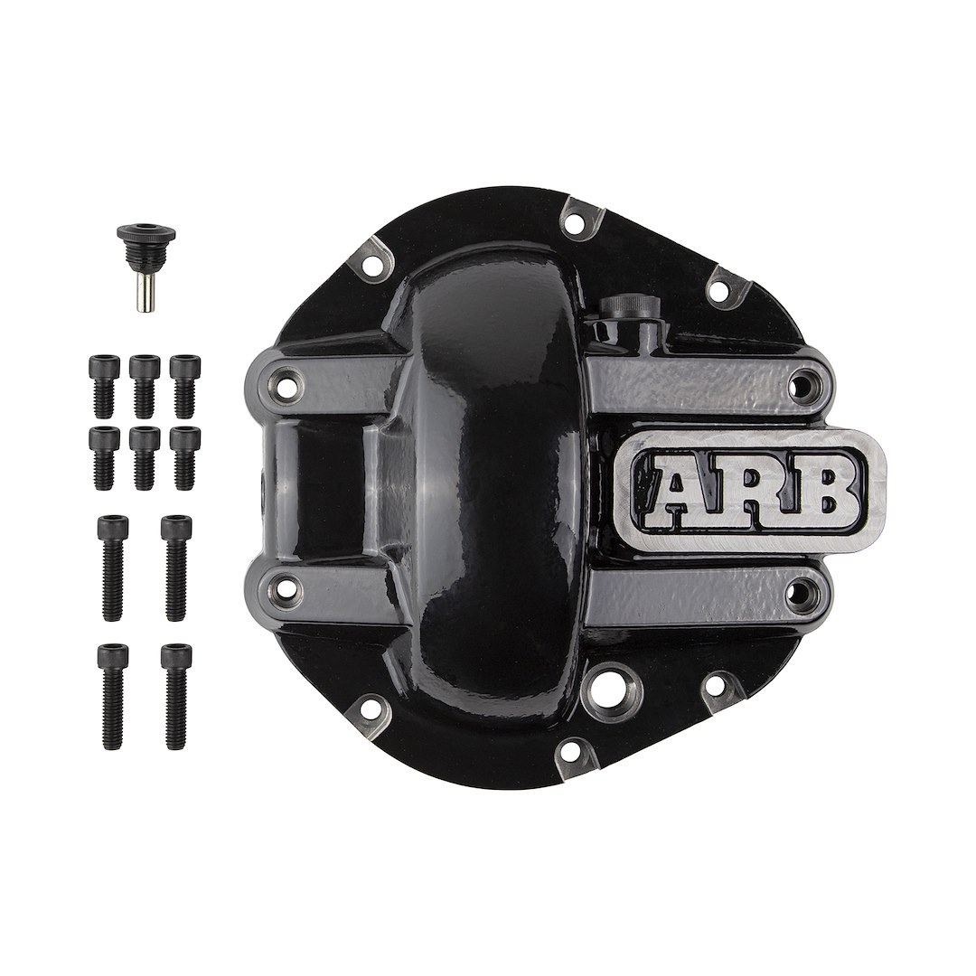 ARB 4×4 Accessories Differential Cover, Dana 44, Without Girdle, With Fill Plug/ Dipstick, With Drain Plug, Black, Nodular Iron – 0750003B