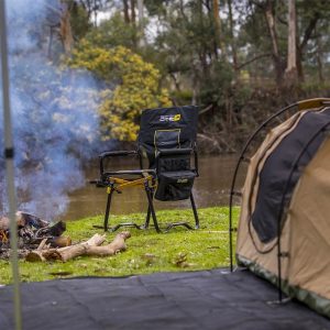ARB 4×4 Accessories Camping Chair, BP-51, Director Chair, 286 Pounds Weight Capacity, Folding, Black and Yellow, Nylon, Non Adjustable – 10500131A