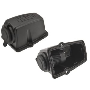 ARB 4×4 Accessories Power Port Socket, Outback Solutions, For 12 Volt Charging, Black – 10900028