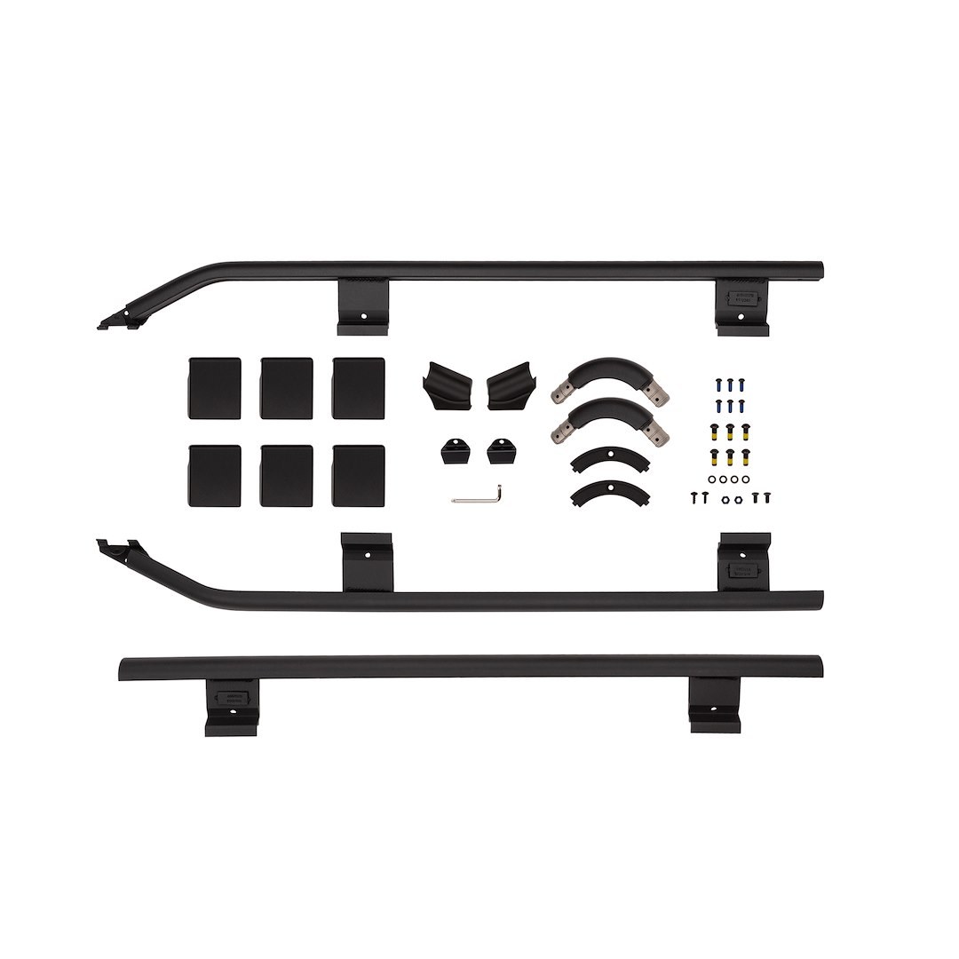 ARB 4×4 Accessories Roof Basket Accessory Bar, Base Rack, For Use with Arb Roof Basket Flooring, Black, Set of 3, With Front and Side Bars – 1780140