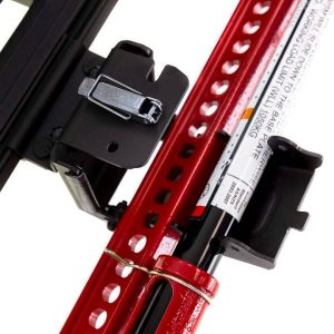 ARB 4×4 Accessories Jack Mount, Hi Lift Jack, Mounts to Roof Basket, Black, Steel, With Handle Isolator – 1780280