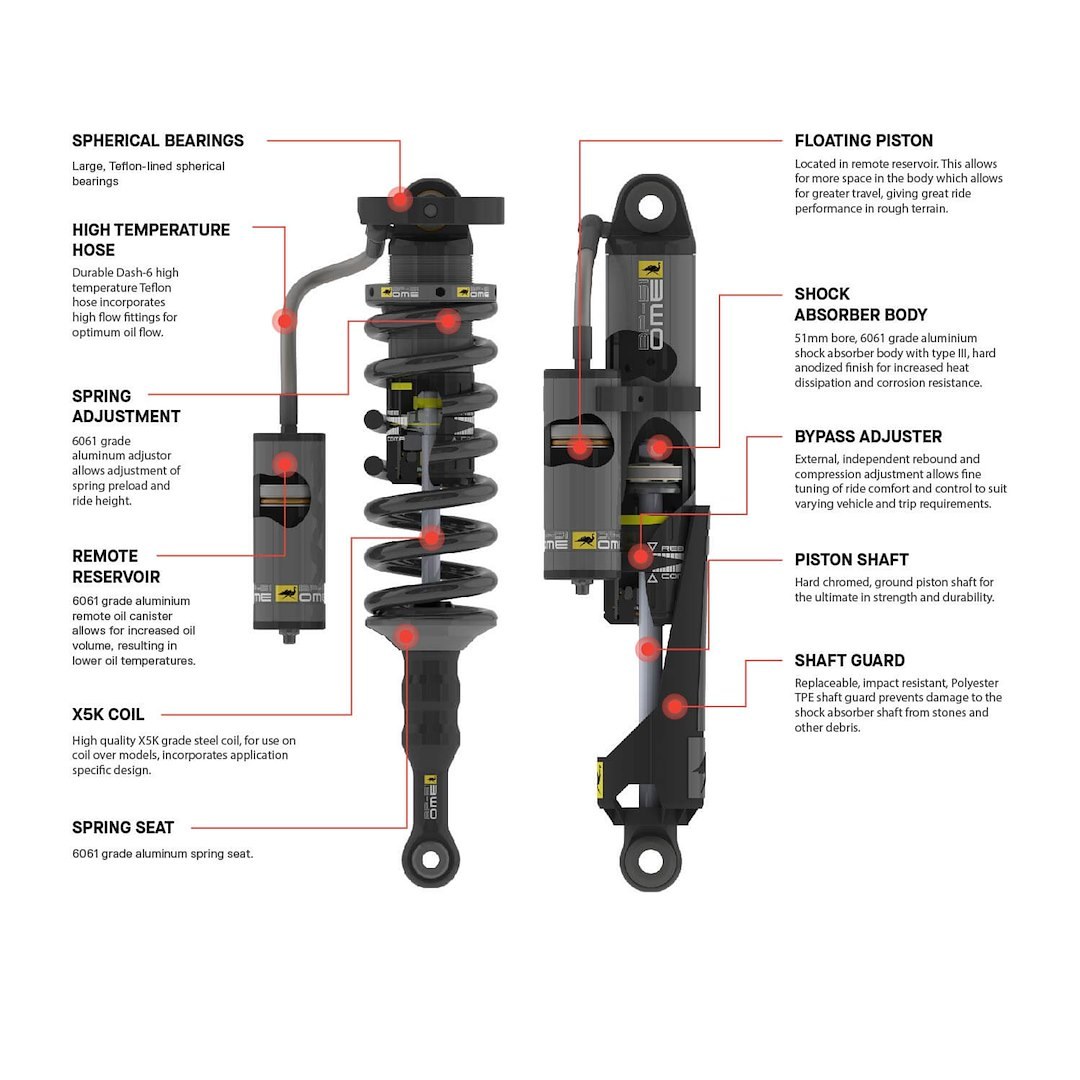 ARB 4×4 Accessories Lift Kit Suspension, BP-51, 2-1/2 Inch Front Lift, 2 Inch Rear Lift – 2210K