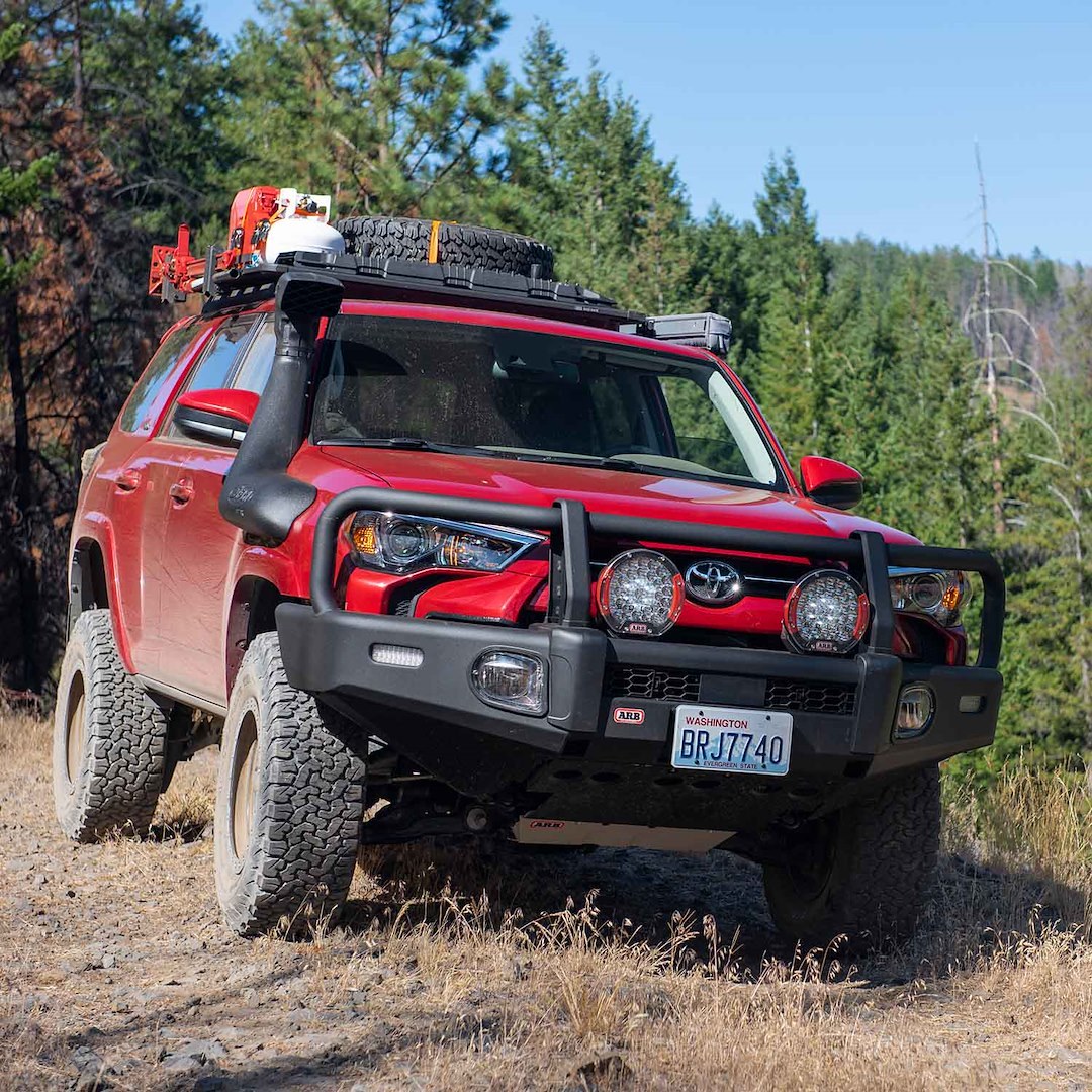 ARB 4×4 Accessories Bumper, One Piece Design, Mounting Hardware Included, With Grille/ Headlight Guard – 3421570KB