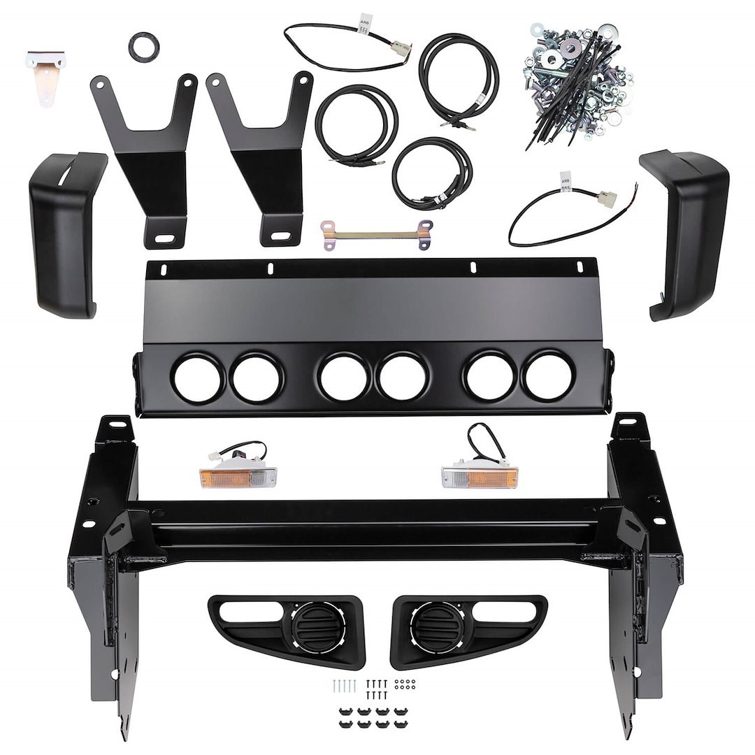 ARB 4×4 Accessories Bumper, One Piece Design, Mounting Hardware Included, With Grille/ Headlight Guard, With Internal Winch Mount – 3423130B