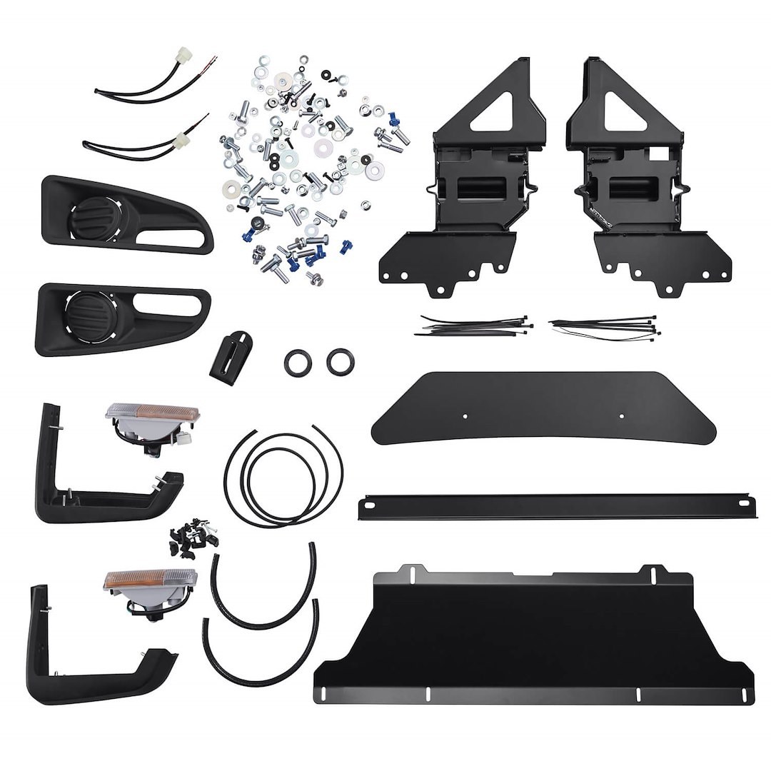 ARB 4×4 Accessories Bumper, One Piece Design, Mounting Hardware Included, With Grille/ Headlight Guard, With Internal Winch Mount – 3438320B