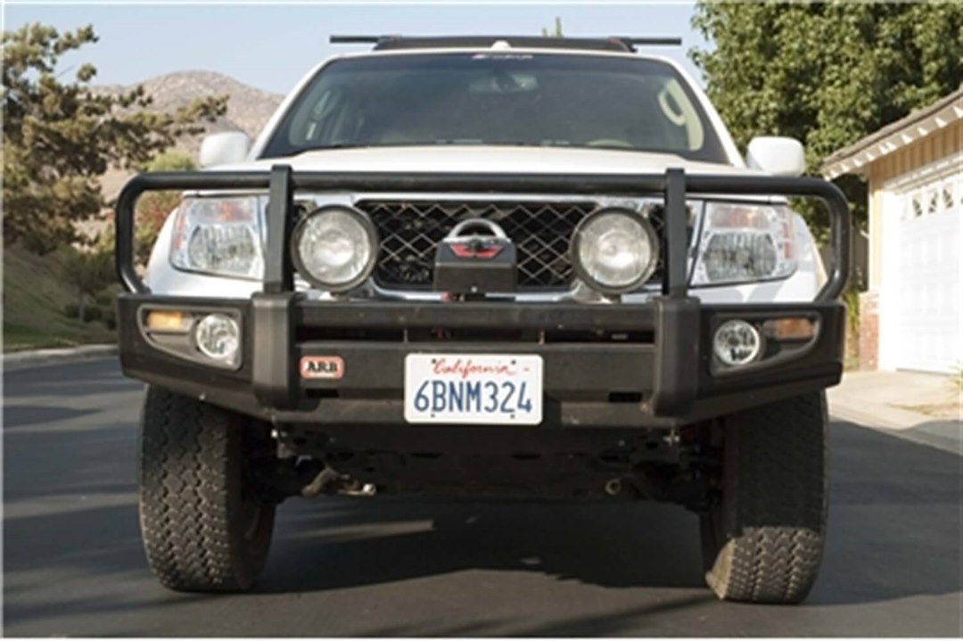ARB 4×4 Accessories Bumper, One Piece Design, Mounting Hardware Included, With Grille/ Headlight Guard, With Internal Winch Mount – 3438320B