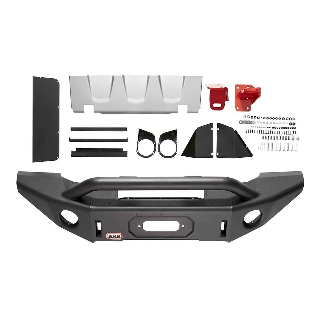 ARB 4×4 Accessories Bumper, Deluxe Bar, One Piece Design, Mounting Hardware Included, With Grille Guard, With Internal Winch Mount – 3450460