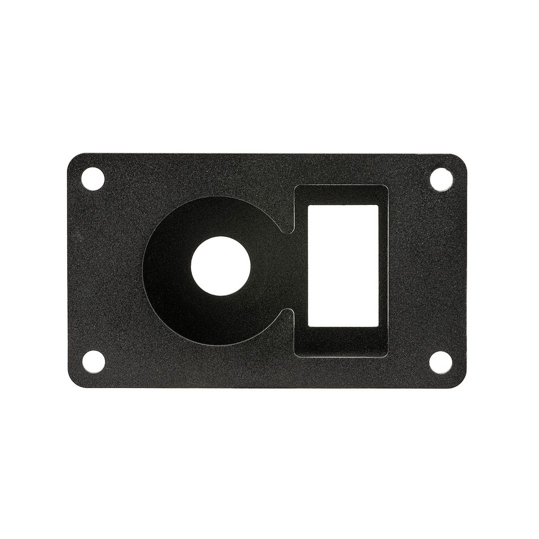 ARB 4×4 Accessories Switch Panel, Without Switch/ Coupler, Without Indicator Lights, Mounts Single Switch/ Air Hose Coupler, Black Panel – 3501050