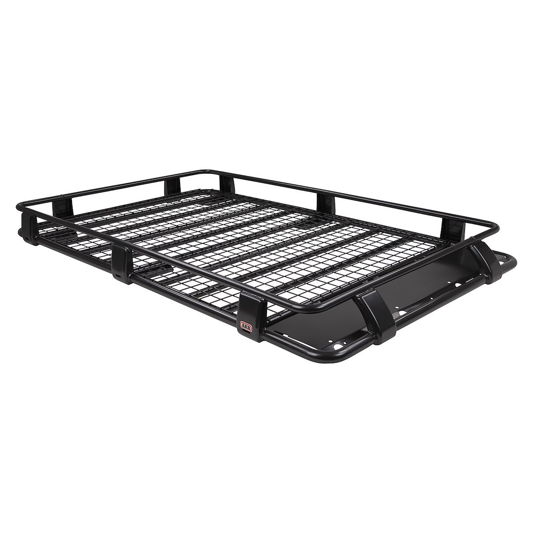 ARB 4×4 Accessories Roof Basket, 70 Inch Long X 44 Inch Wide, 330LBS Weight Capacity, Painted, Black, Steel, With Mesh Floor Insert – 3813010M