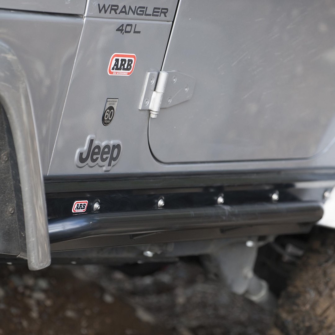 ARB 4×4 Accessories Rocker Panel Guard, Tubular, Powder Coated, Black, Steel – 4450010