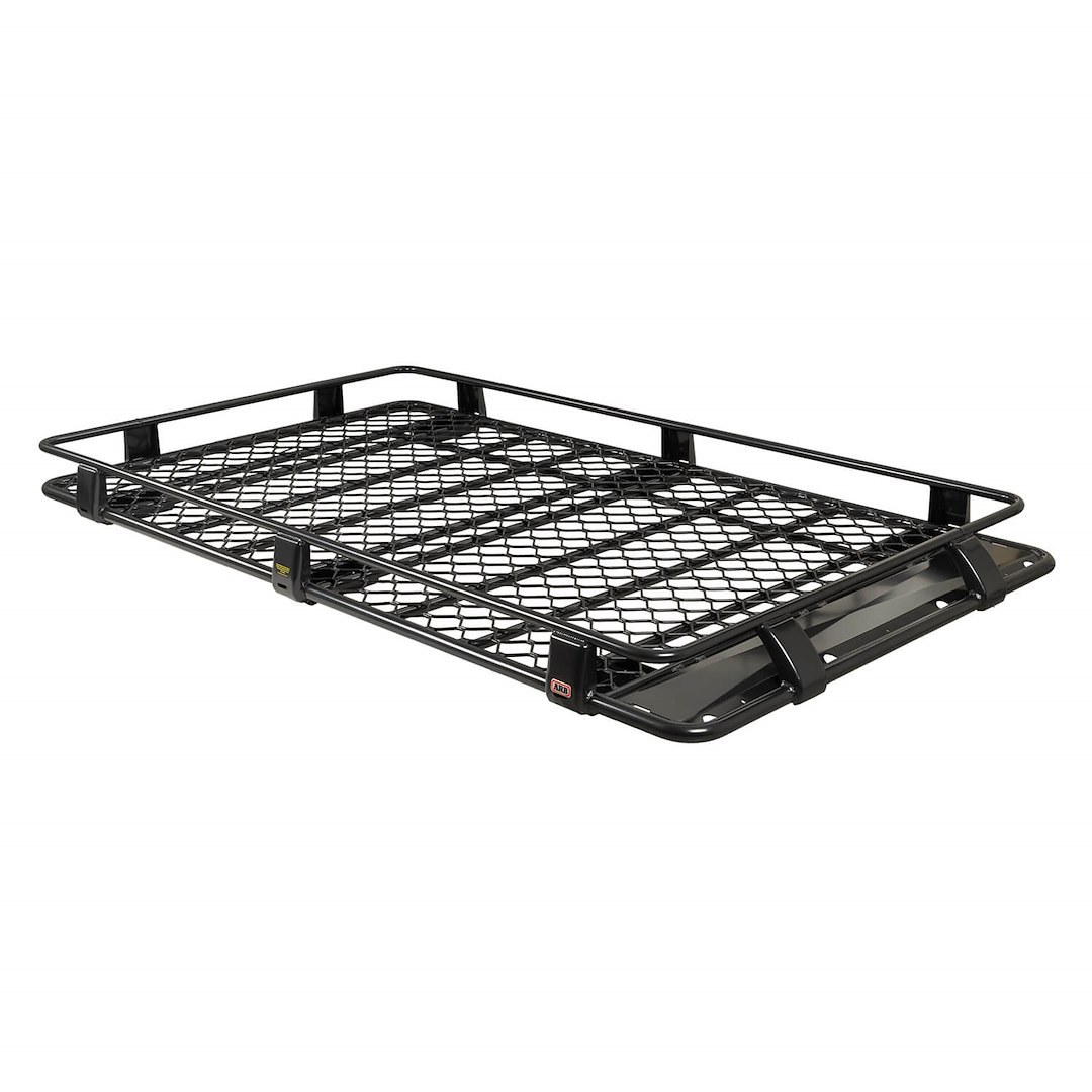 ARB 4×4 Accessories Roof Basket, 87 Inch Long X 49 Inch Wide, 330LBS Weight Capacity, Painted, Black, Alloy, With Mesh Floor Insert – 4900010M