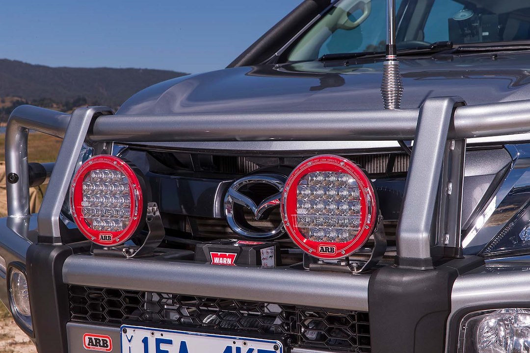 ARB 4×4 Accessories Driving/ Fog Light Cover, Intensity, 8-7/10 Inch Diameter, Clear, Polycarbonate, With Arb Intensity Logo, Set of 2 – AR09