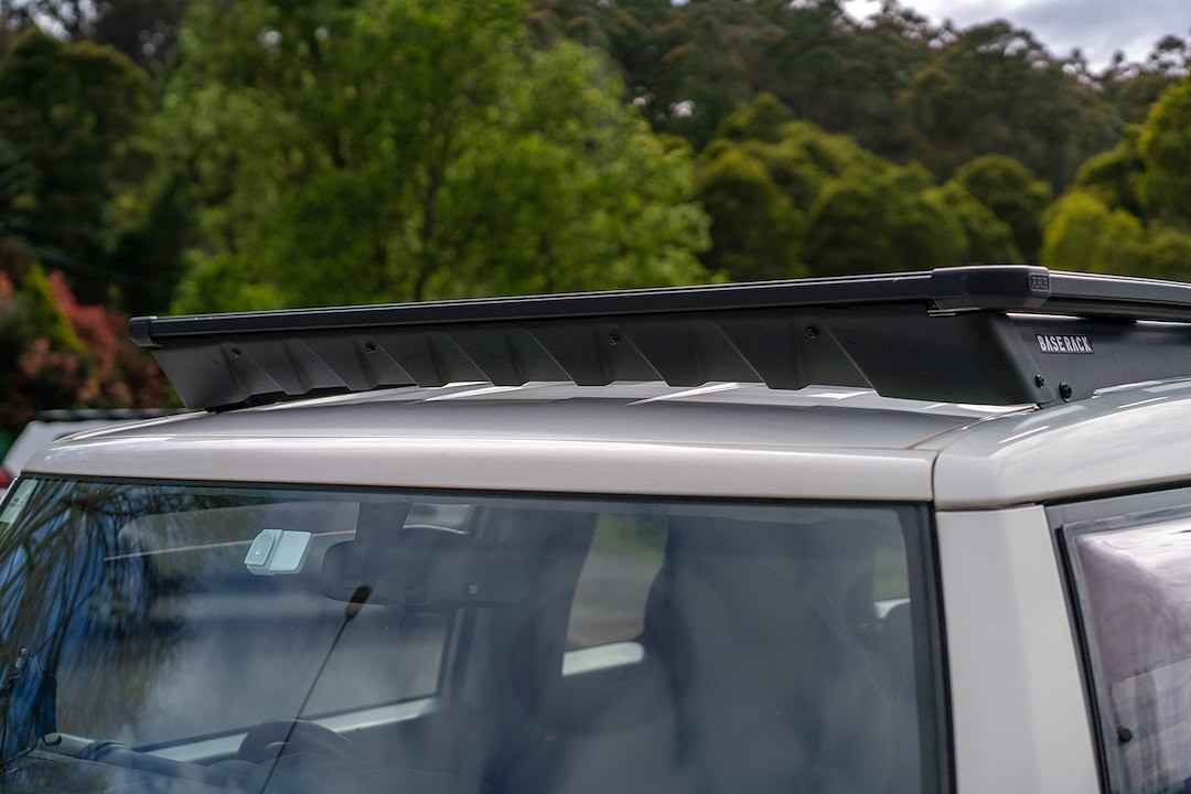 ARB 4×4 Accessories Roof Basket, Base Rack, Painted, Black, Aluminum, 84 Inch Length X 51 Inch Width X 3 Inch Height, With Wind Deflector – BASE271