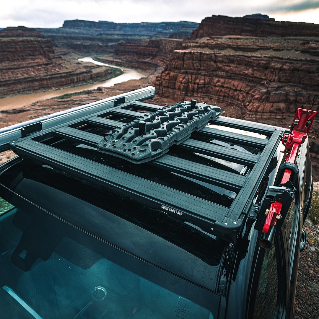 ARB 4×4 Accessories Roof Basket, Base Rack, Painted, Black, Aluminum, 49 Inch Length X 45 Inch Width X 3 Inch Height, With Wind Deflector – BASE301