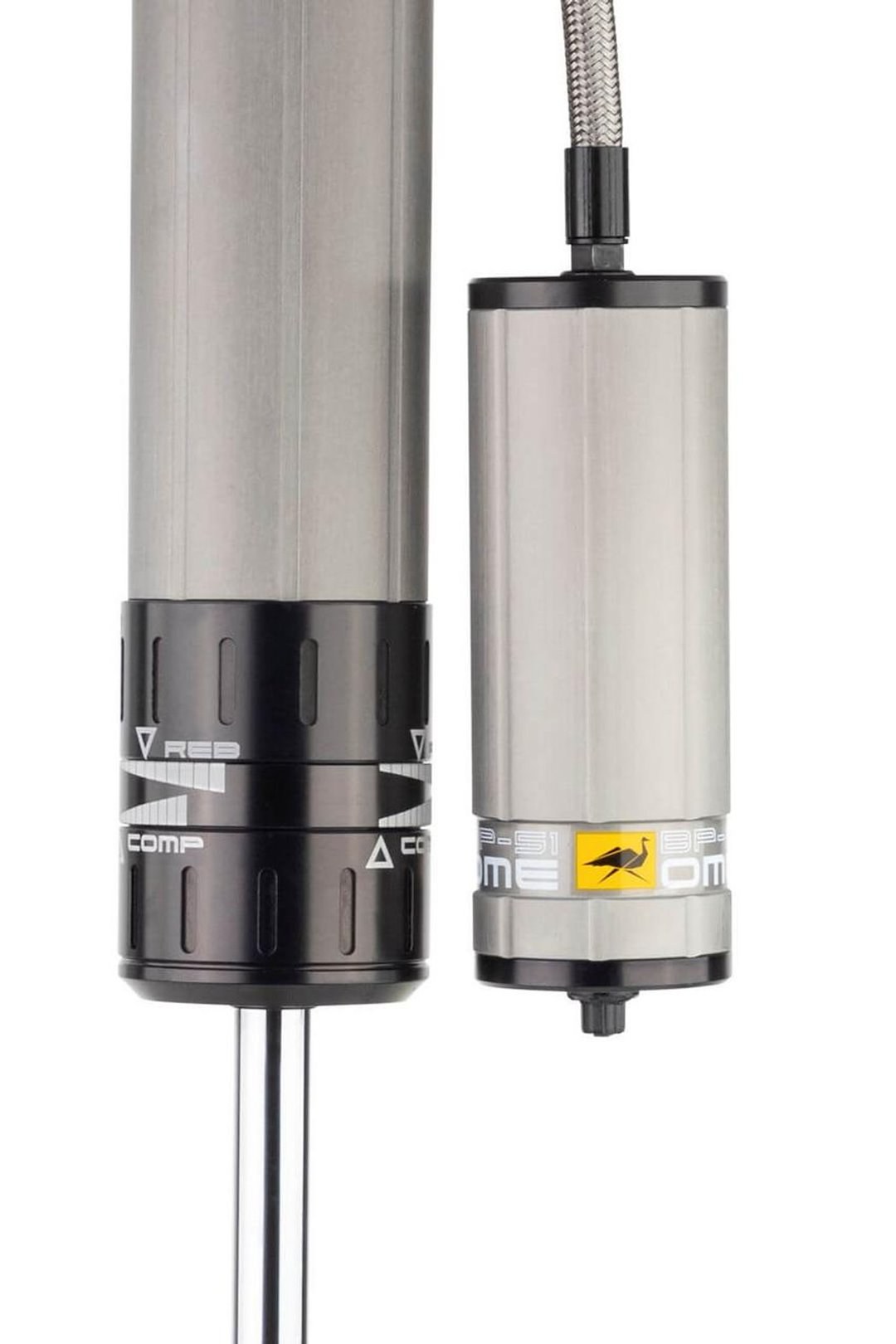 ARB 4×4 Accessories Shock Absorber, BP-51, Hydraulic, With External Reservoir, Independent Compression and Rebound Valve Adjustment – BP5160043