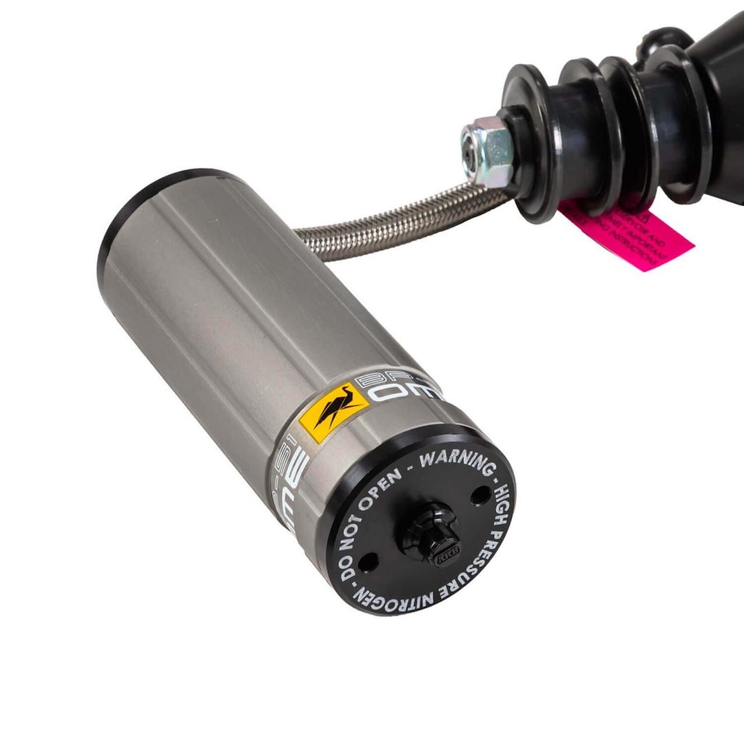 ARB 4×4 Accessories Shock Absorber, BP-51, Hydraulic, With External Reservoir, Non Adjustable Valving, With Rock Guard, Gray and Black – BP5160070