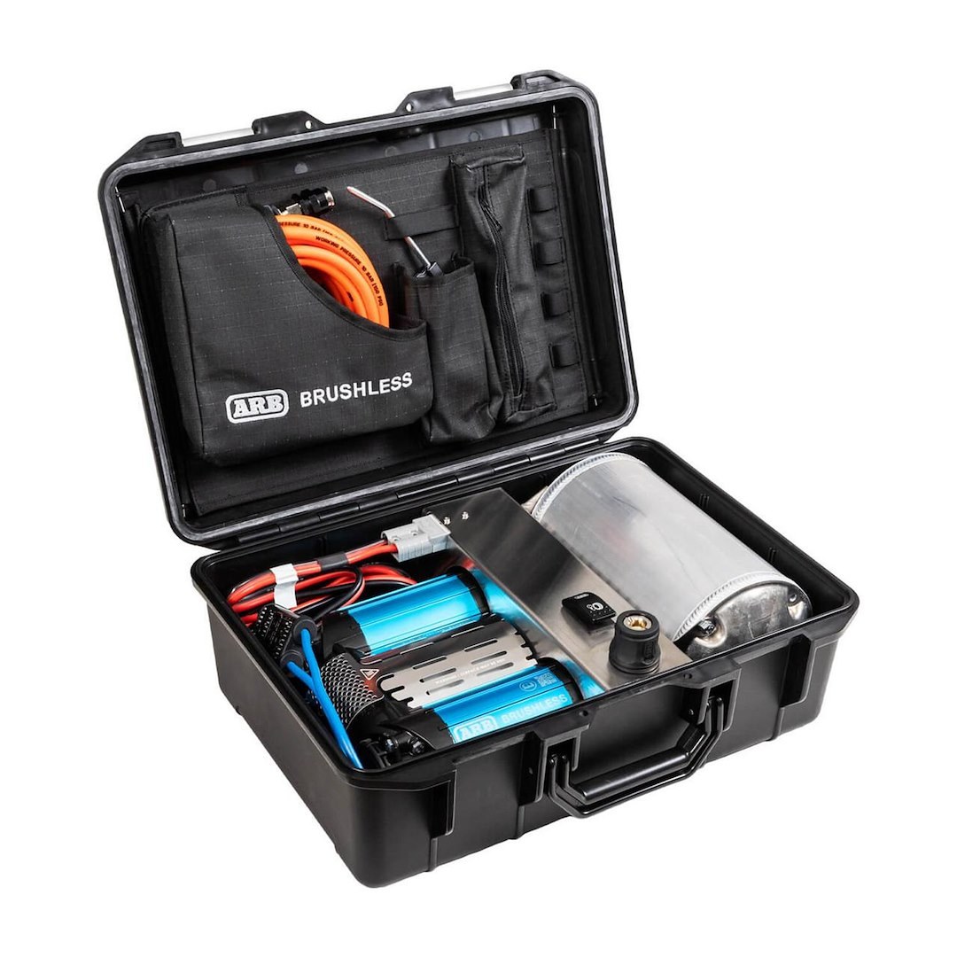 ARB 4×4 Accessories Air Compressor, Portable, 150 PSI Max Pressure, 9.18 Cfm @ 0 PSI and 6.20 Cfm @ 29 PSI, Battery Clamps – CKBLTP12