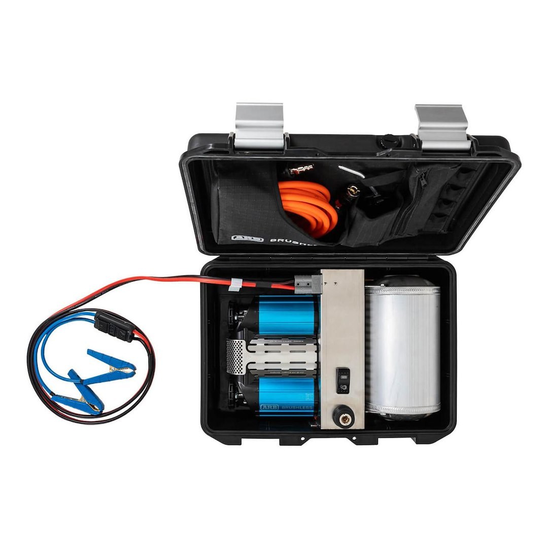 ARB 4×4 Accessories Air Compressor, Portable, 150 PSI Max Pressure, 9.18 Cfm @ 0 PSI and 6.20 Cfm @ 29 PSI, Battery Clamps – CKBLTP12