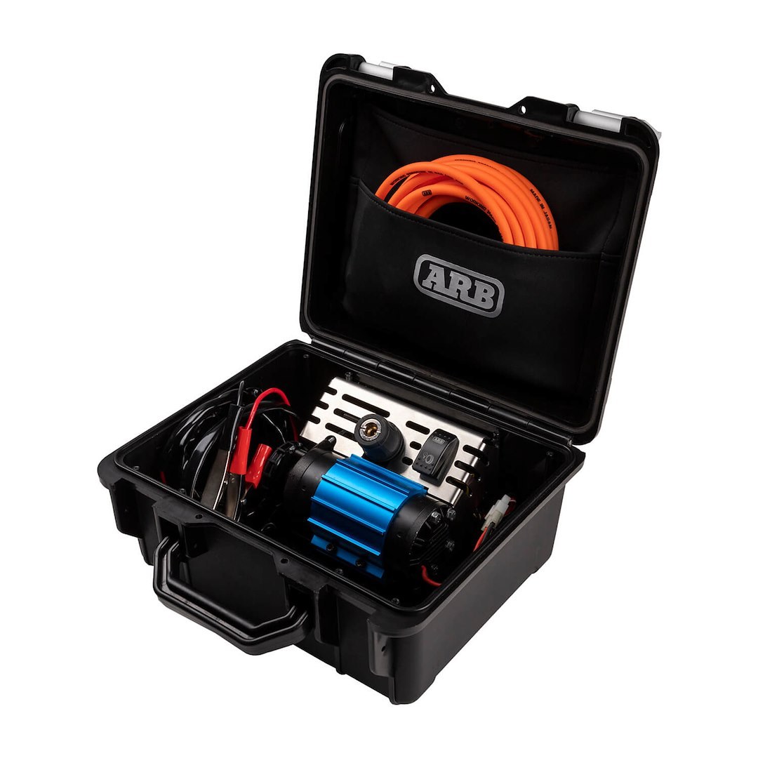 ARB 4×4 Accessories Air Compressor, Portable, 100 PSI Max Pressure, 3.08 Cfm @ 0 PSI and 2.34 Cfm @ 29 PSI, Battery Clamps – CKMP12V2