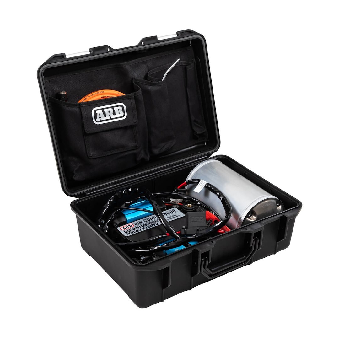ARB 4×4 Accessories Air Compressor, Twin High Performance, Portable, 150 PSI Max Pressure, 6.16 Cfm @ 0 PSI and 4.68 Cfm @ 29 PSI – CKMTP12