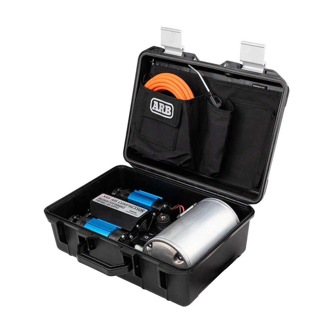ARB 4×4 Accessories Air Compressor, Twin High Performance, Portable, 150 PSI Max Pressure, 6.16 Cfm @ 0 PSI and 4.68 Cfm @ 29 PSI – CKMTP12